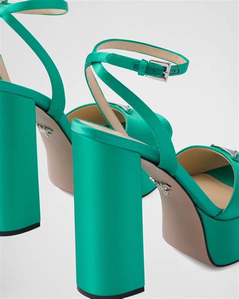 prada sandals thong|Prada high heeled satin sandals.